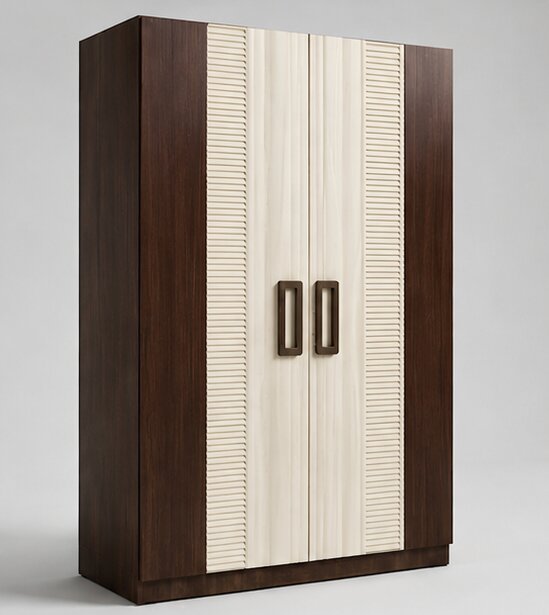 Modern Design 2 Door Wardrobe with Drawers – Dark...
