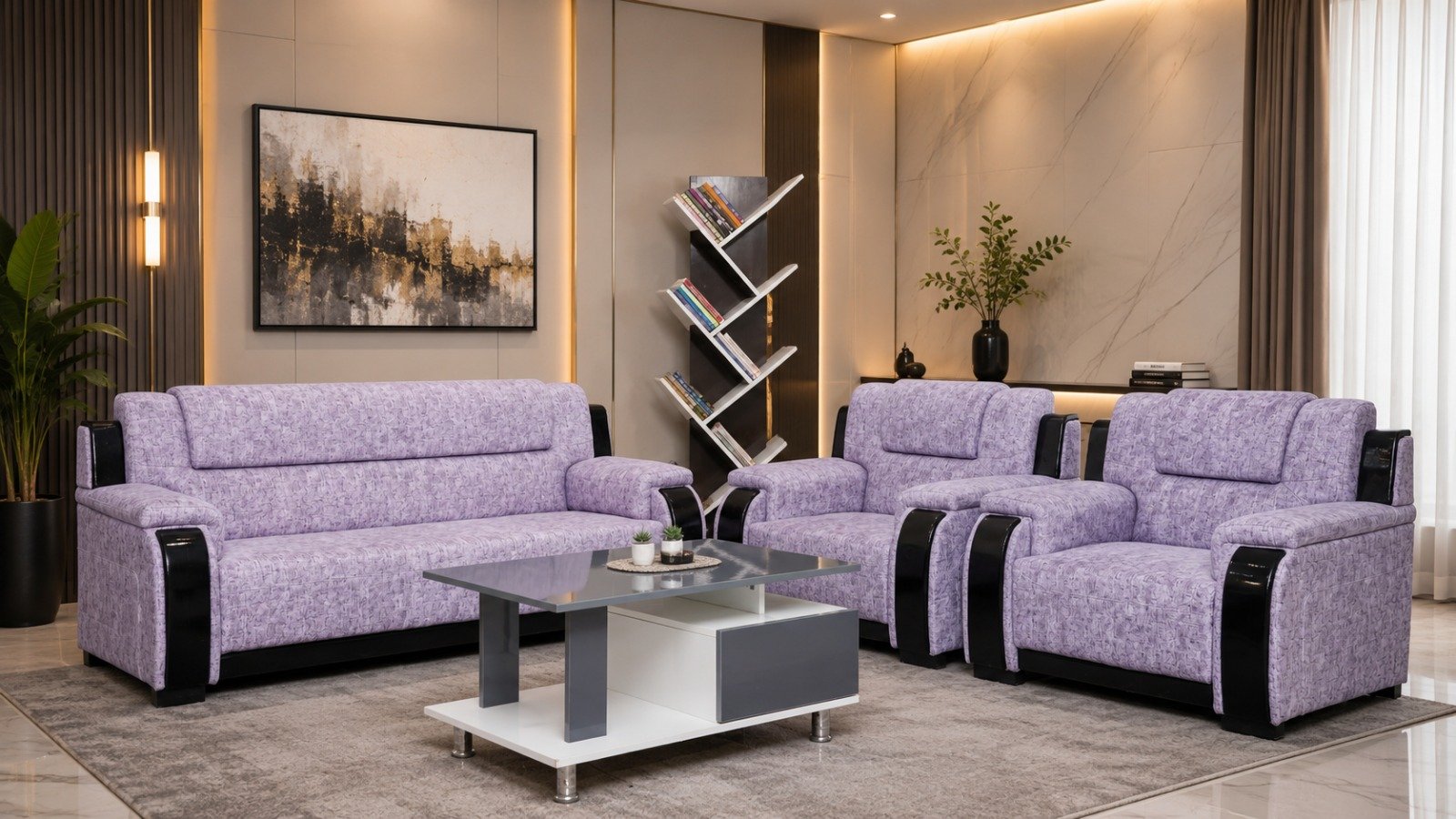 Woodsman Living Room Collection: Royal Lavender