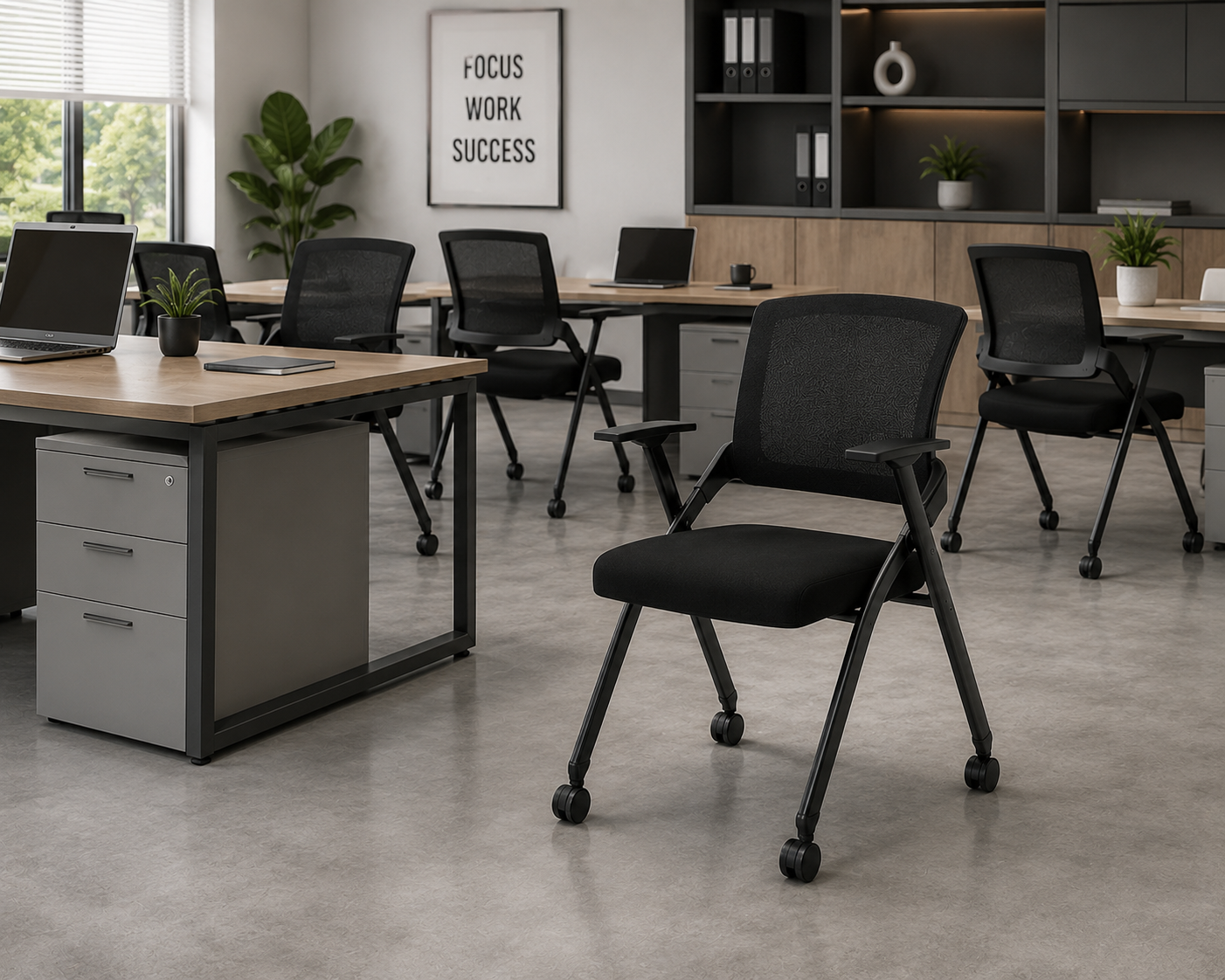 Woodsman FlexiFold Caster Chair – Set of 4