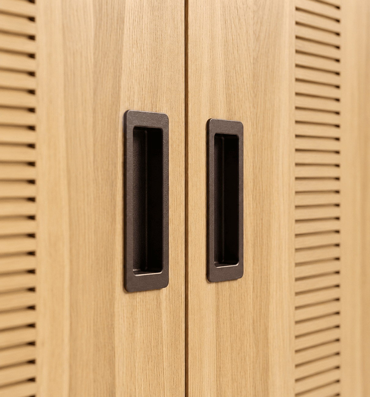 Modern Design 2 Door Wardrobe with Drawers – Honey Oak with Chocolate Accents - image 3