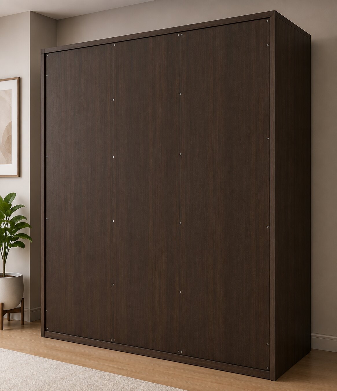 Sliding Door Wardrobe – Bitter Chocolate & Champagne Finish
