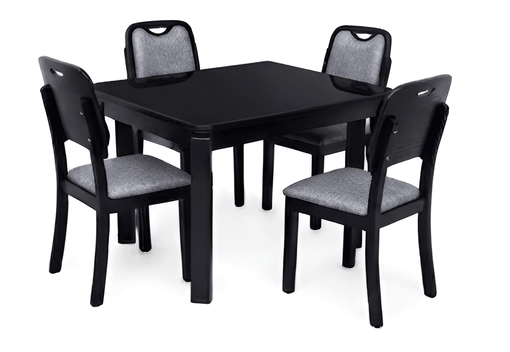 Woodsman Marble Dining Set: Matte Black & Charcoal Grey - image 2