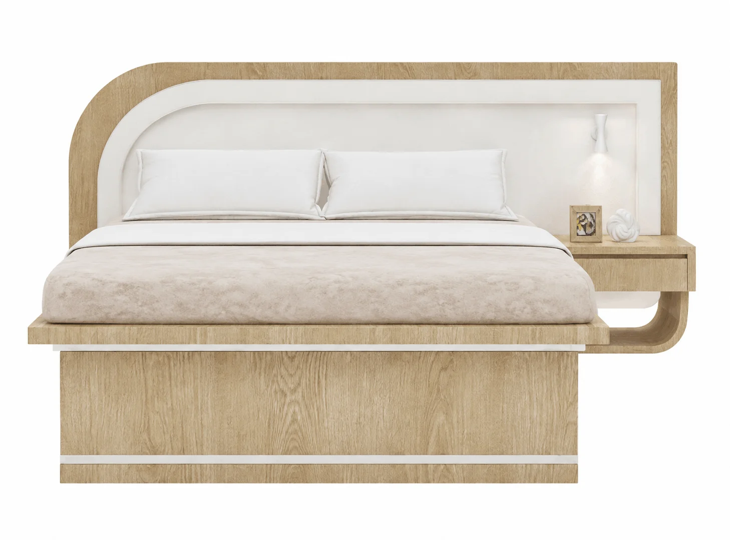 Woodsman King Size Bed with Attached Side Table - image 7