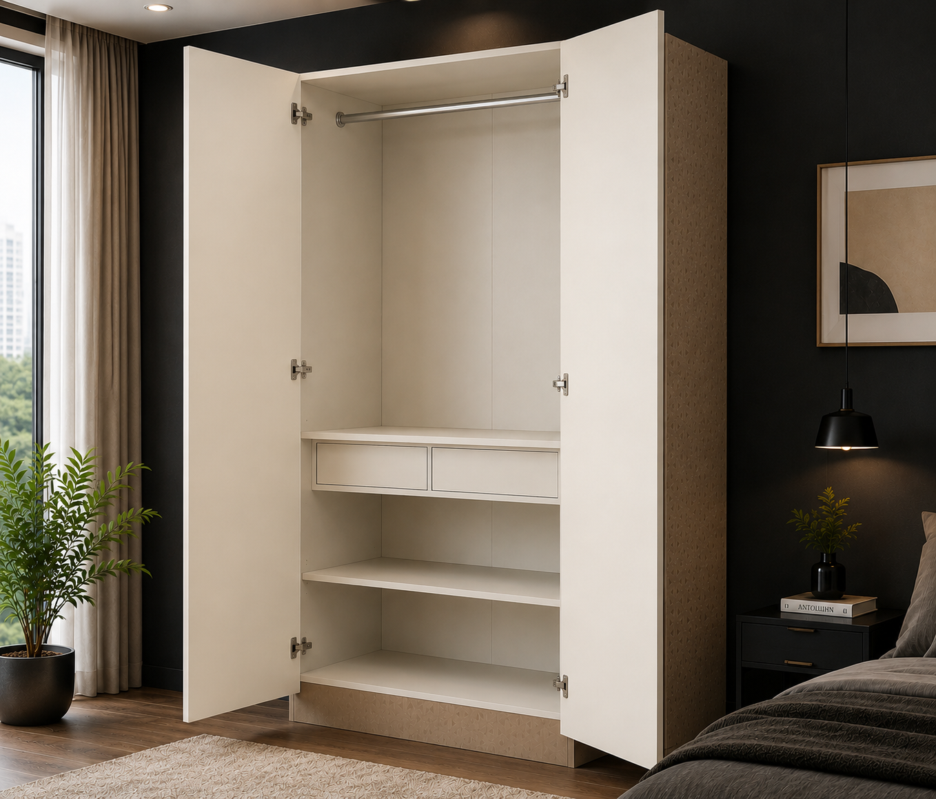 WOODSMAN IVORA DUO Premium 2-Door Modular Wardrobe image 2