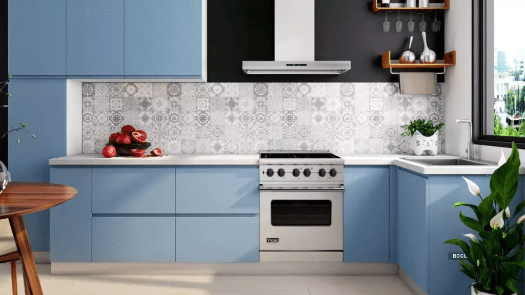 L shaped Modular kitchen