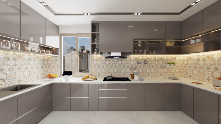 U-Shaped interior Kitchen design